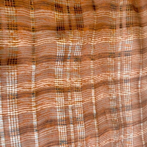 1960s Chiffon Dress with Shoulder bows - Picture 7 of 8